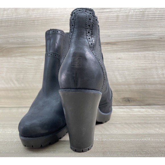 Sperry Top-Sider Ankle Boots Shoes Womens Size 11M Black-Slip on - Picture 4 of 12
